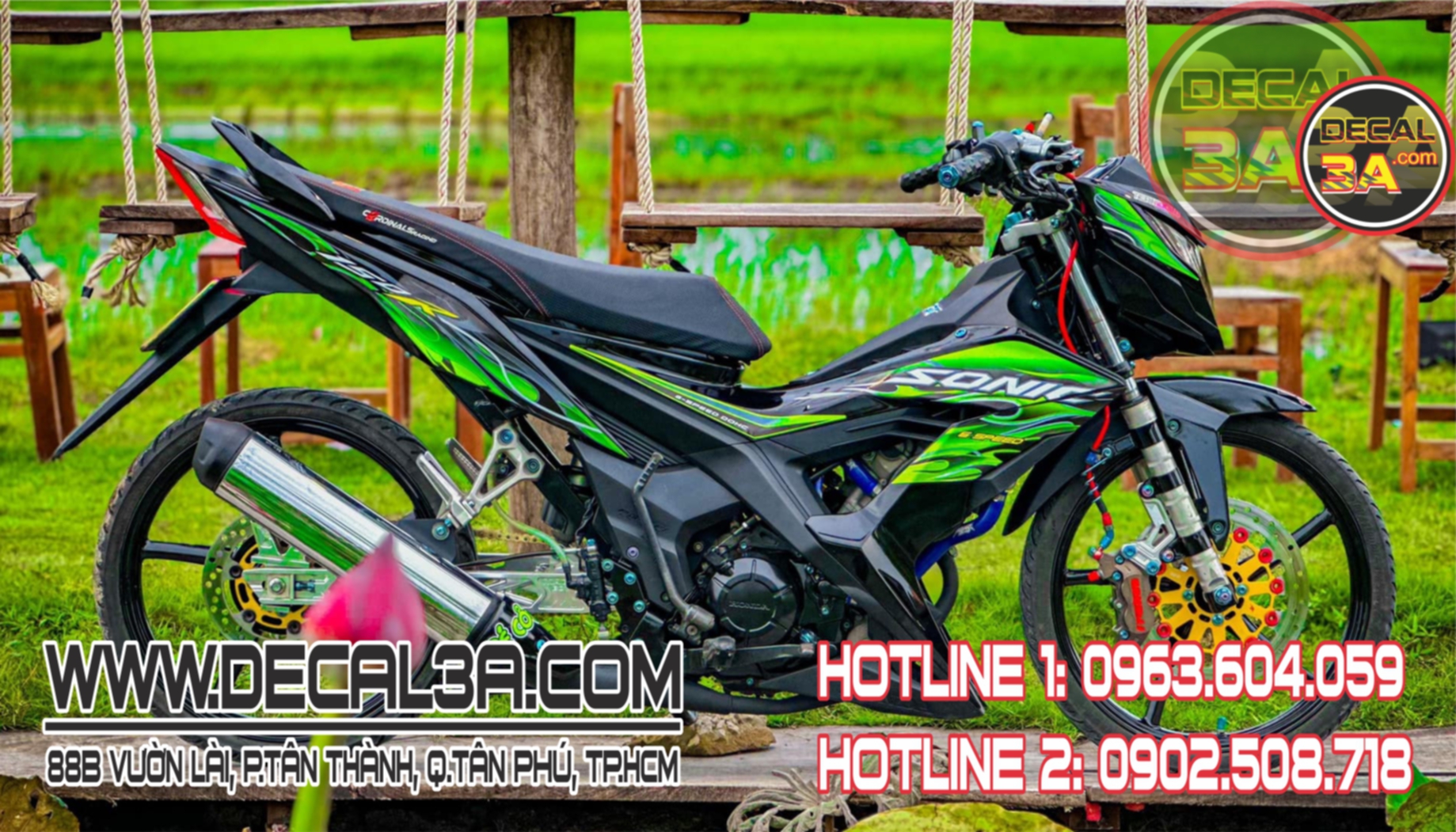 Sonic blade 150R solid banana decal