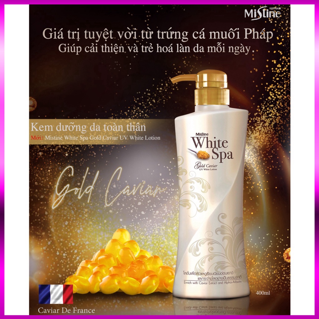 [HÀNG CHÍNH HÃNG] Lotion Dưỡng Trắng Da Mistine White Spa 400ml Thái Lan