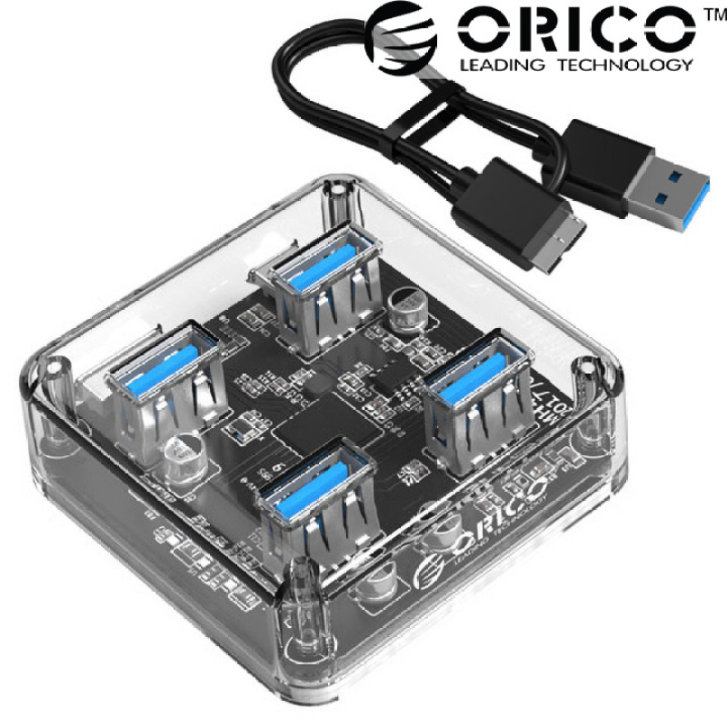 Bảng giá Bộ chia USB 3.0 trong suốt 4 cổng Orico MH4U-U3 HB19 Phong Vũ