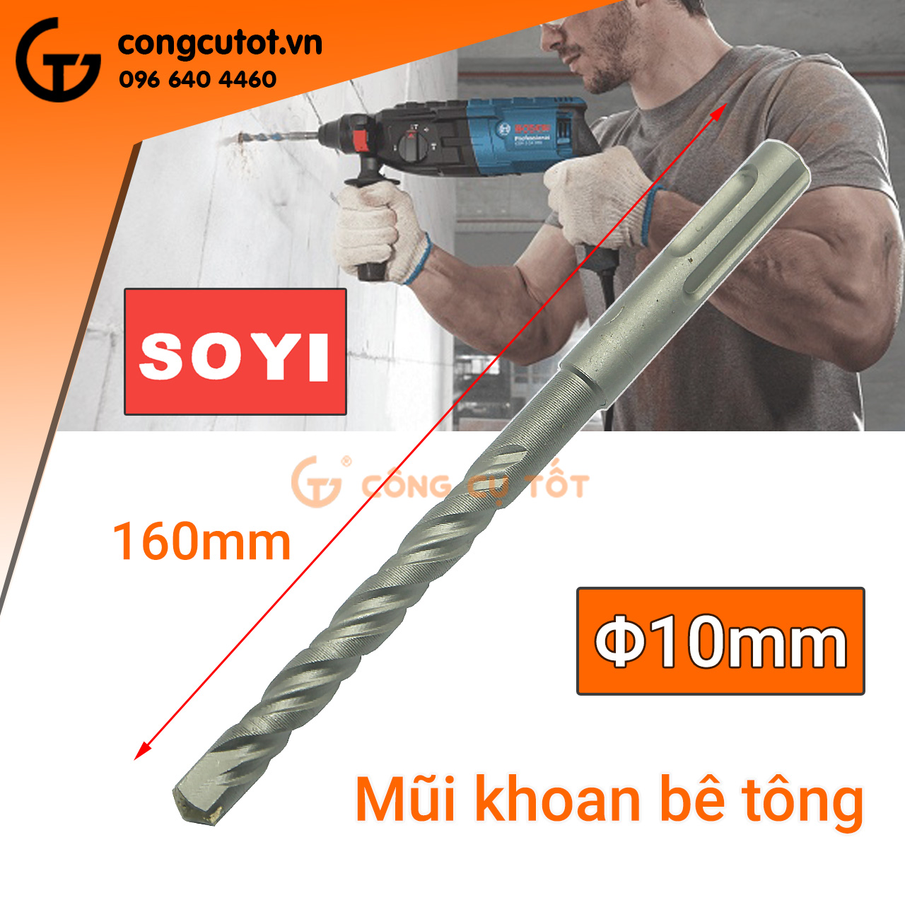 Mũi khoan bê tông SOYI các cỡ