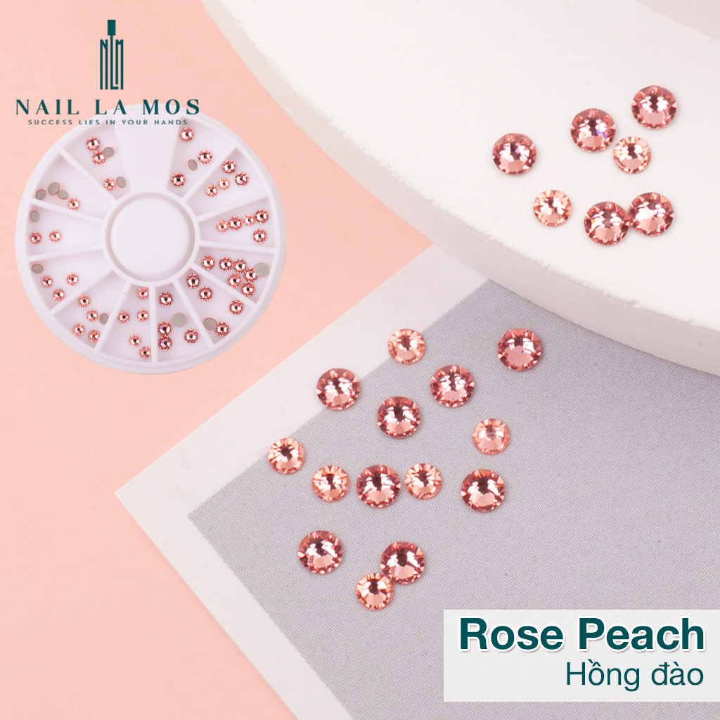 Set 60 viên đá Swarovski chuẩn sáng xịn - Đá Úc chân bằng chân nhọn mix size trang trí móng nail cao cấp