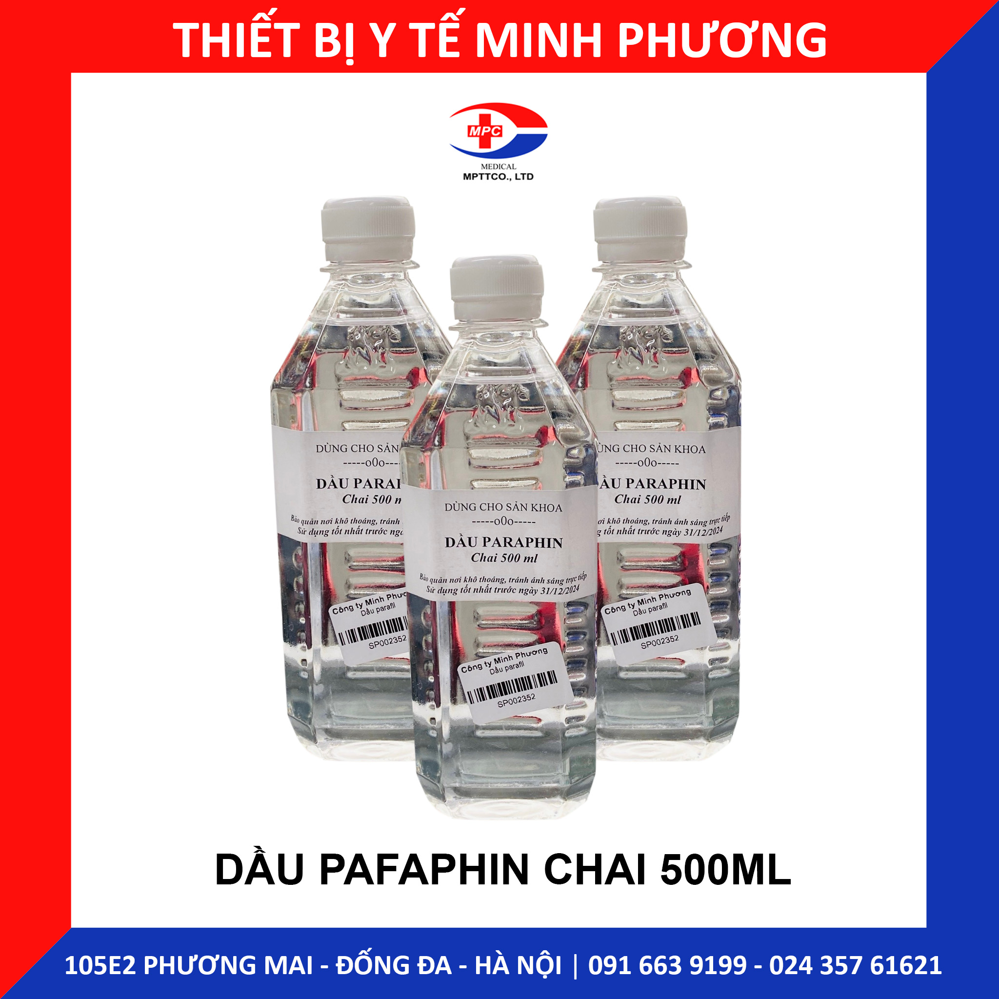 Dầu parafil chai 500ml