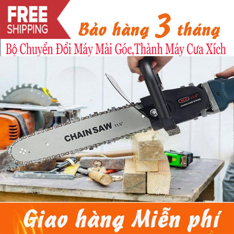 Lam xích lưỡi cưa gắn máy mài máy cắt, tra dầu tự động Chain Saw 11.5'
