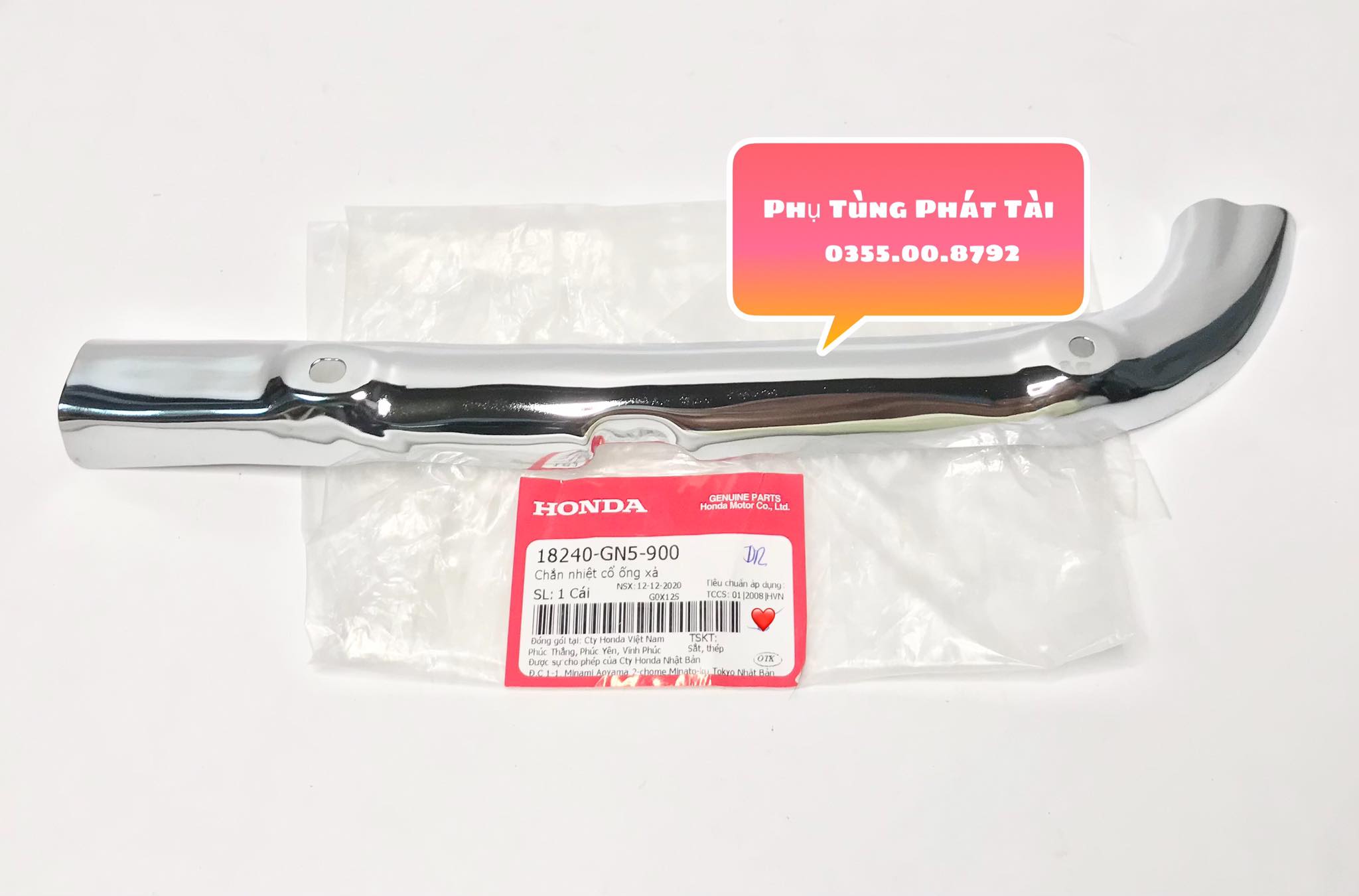 Ốp cổ pô - vĩ chống nóng super - dream chính hãng honda