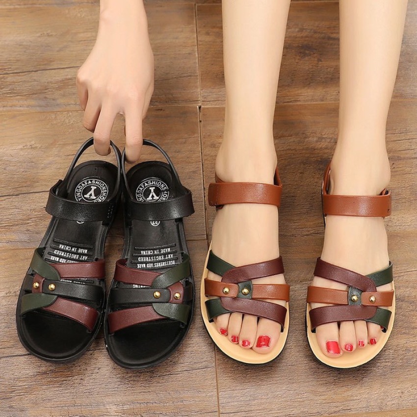 Dép sandal quai hậu nữ thời trang thiết kế chắc chắn bền đẹp êm chân - Hàng Quảng Châu chất lượng cao giá rẻ