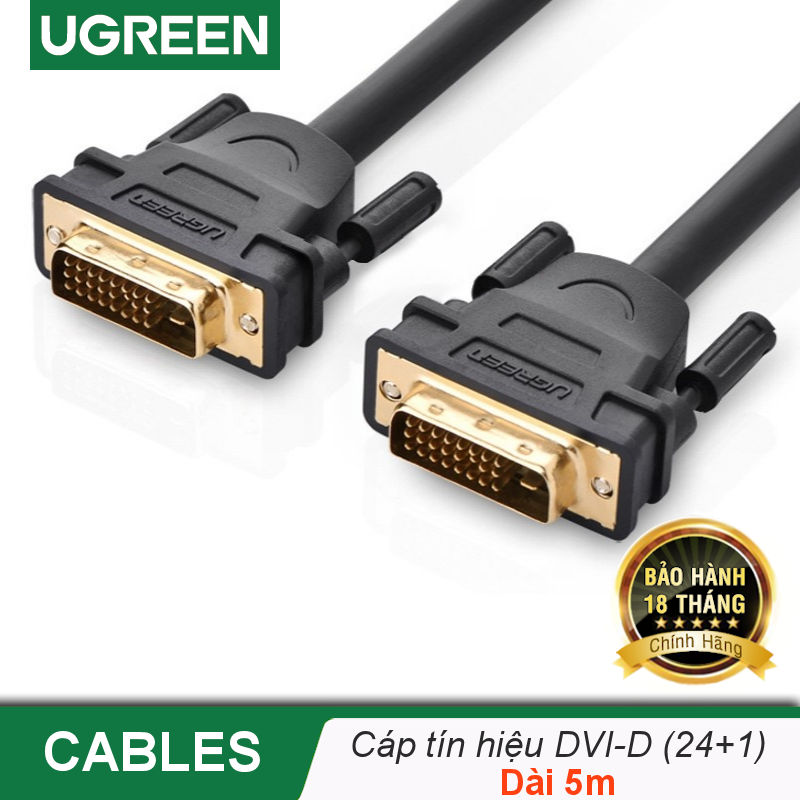 Cáp tín hiệu DVI-D (24+1) 2 đầu đực, dài từ 1-30m UGREEN DV101