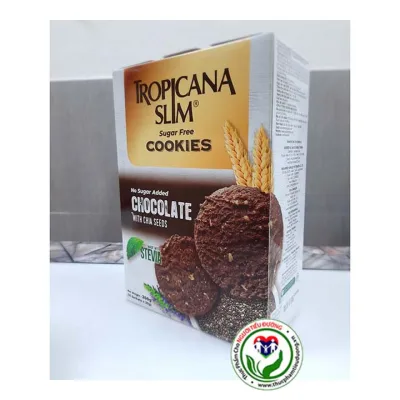 [HCM][Chính hãng] Bánh quy ăn kiêng Tropicana Slim Cookies Socola 200g (10 x 20g) tốt cho người ăn kiêng tiểu đường