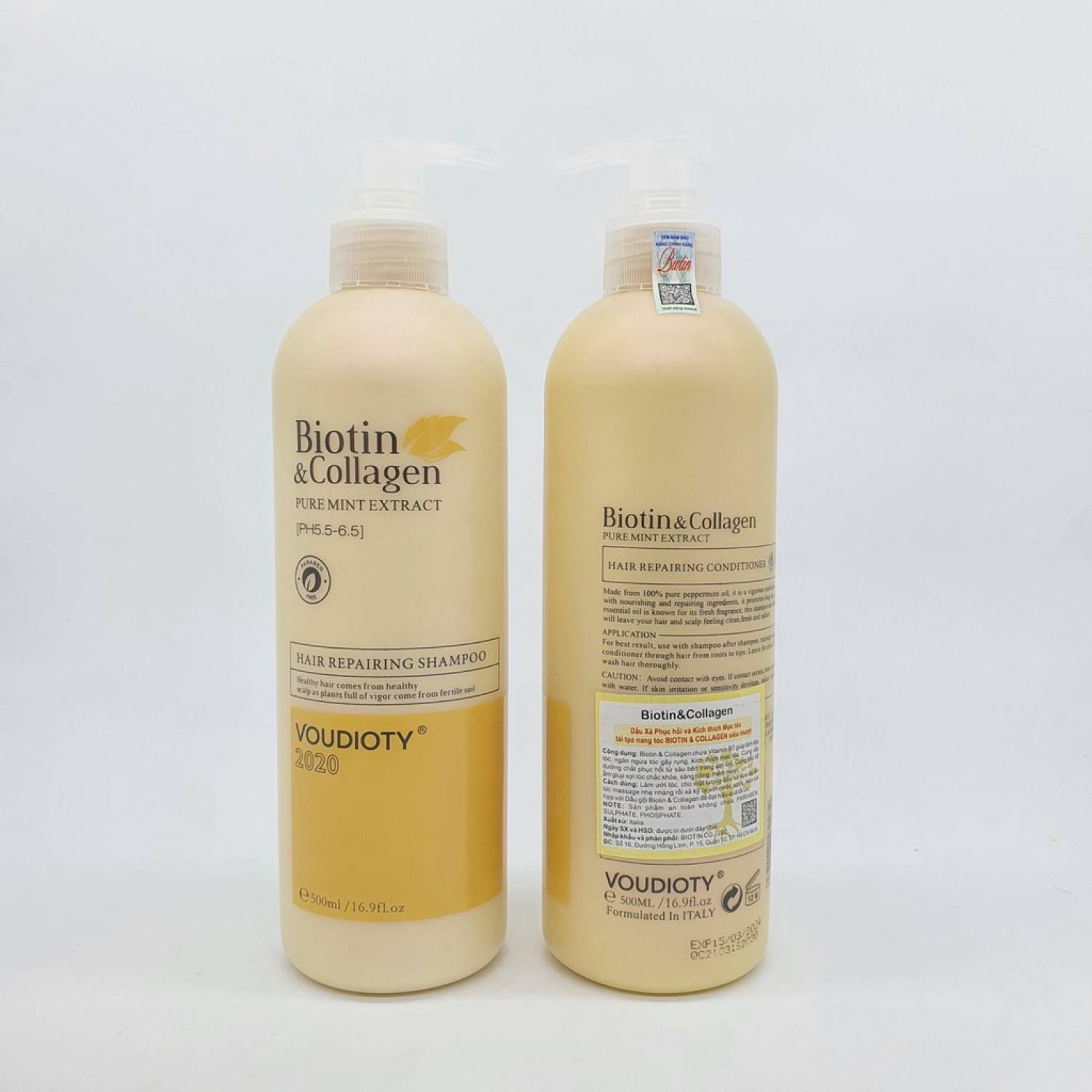 CẶP GỘI VÀ XẢ BIOTIN COLLAGEN 1000ml