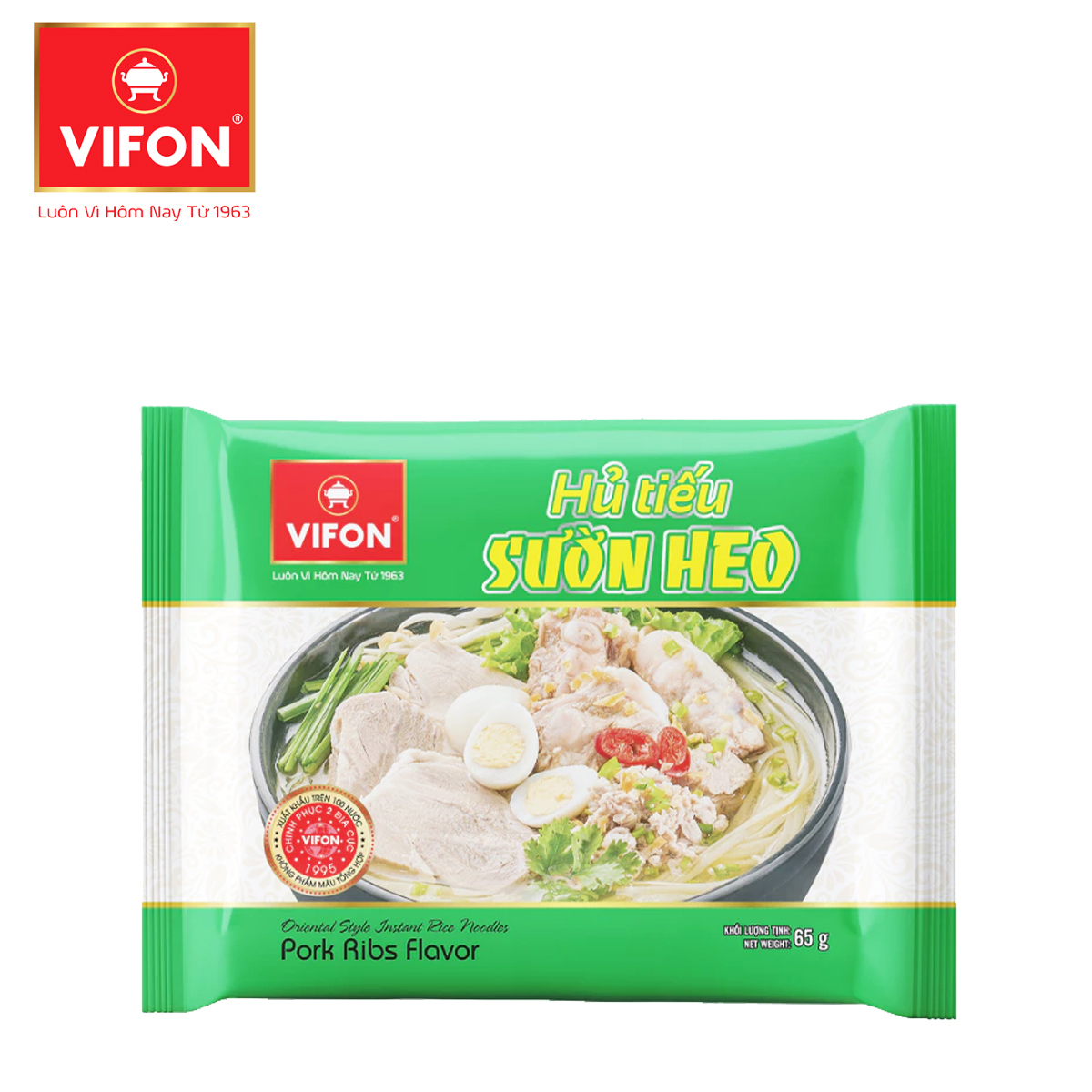 THÙNG 30 GÓI HỦ TIẾU SƯỜN HEO ORIENTAL STYLE INSTANT RICE NOODLES PORK RIBS FLAVOR VIFON 65 GRAM