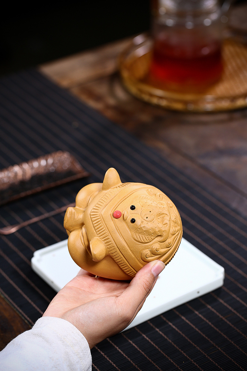 Tượng Tử Sa Chú Heo May Mắn (Đồ Chơi Bàn Trà)