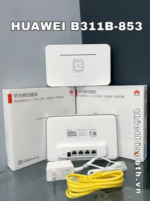Huawei B311B-853 - Bộ phát wifi từ sim 3G/4G truy cập 32 thiết bị. Hỗ trợ 4 cổng lan.