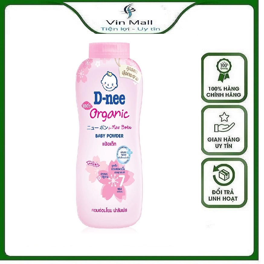 Phấn Rôm Cho Bé - Phấn Rôm Dnee Baby Powder 400g Thái Lan (Mẫu mới)
