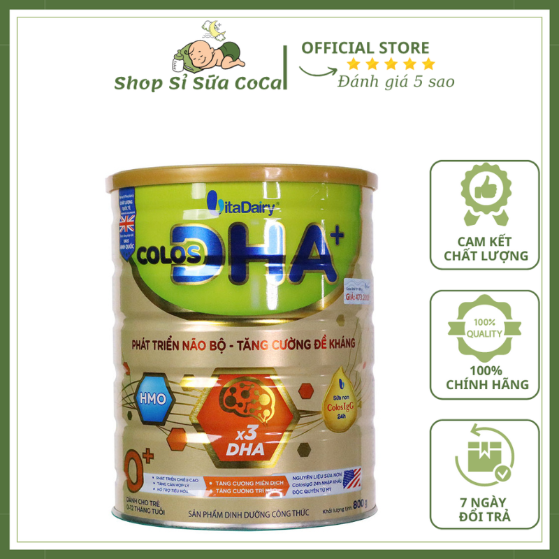 Sữa Colos DHA 0+ 800gr (mã Qr tích xu,date 2025)