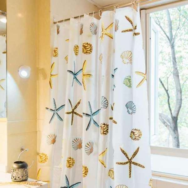 Màn tắm chắn nước, rèm treo nhà tắm chất liệu nhựa cao cấp,không thấm nước -hình sao