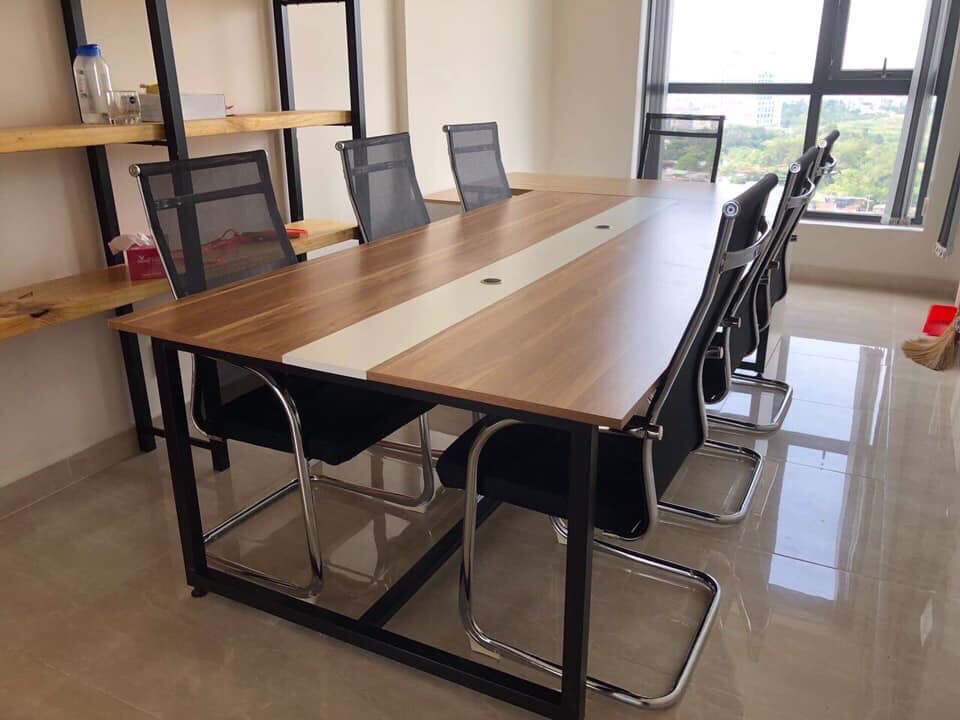 Bàn họp ,bàn làm việc nhóm cho văn phòng kt D2m4 x R1m2 xC75cm