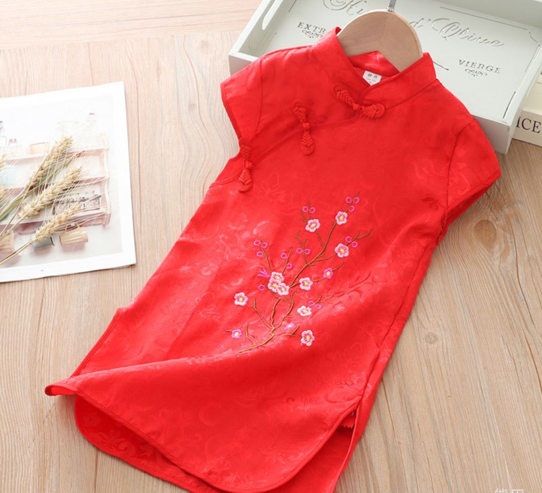 Baby Girl's Cheongsam Dress for Mid-Autumn Festival, 8kg - 25kg