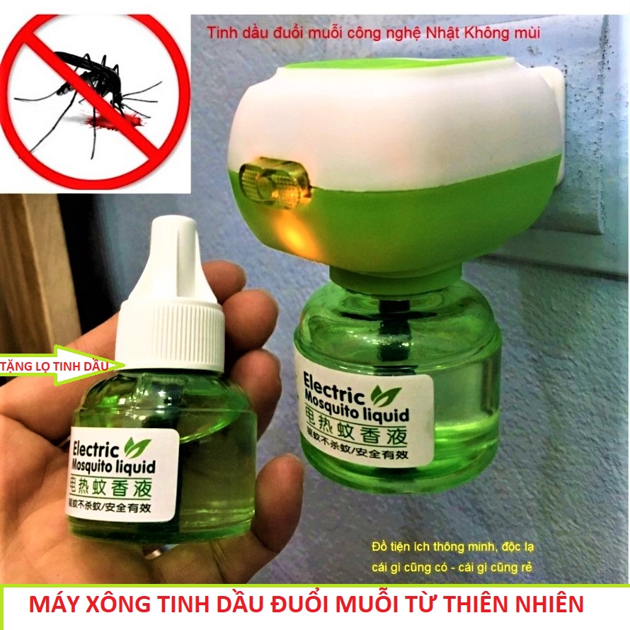 MÁY XÔNG TINH DẦU ĐUỔI MUỖI ( TẶNG LỌ TINH DẦU ) TỪ THIÊN NHIÊN A1, TINH DẦU ĐUỔI MUỖI , TINH DẦU