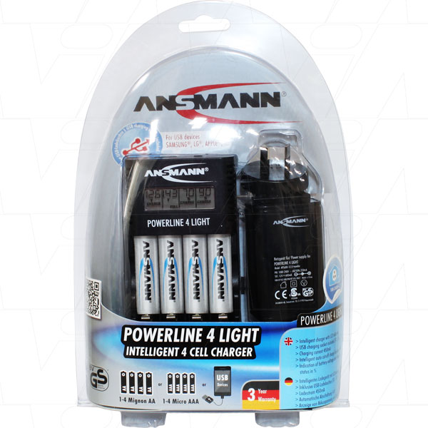 [HCM]Bộ sạc pin Ansmann Powerlinr 4 Pro