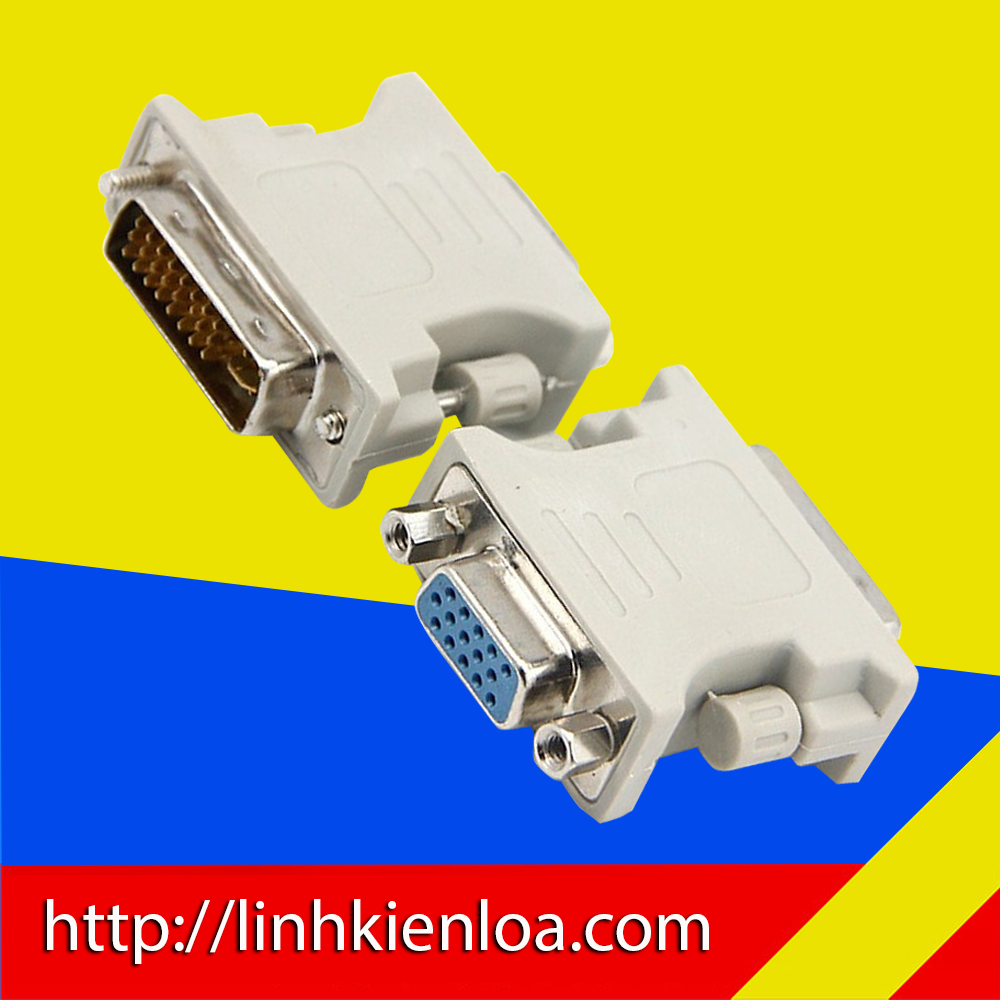 Jack chuyển dvi 24+5 sang vga – đầu chuyển dvi 24+5 sang vga