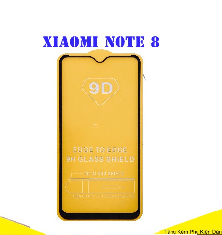 Cường lực Xiaomi Redmi Note 8 pro / Redmi Note 8 Cường Lực 9D Full Màn Hình - Full Keo tặng keo chống hở mép