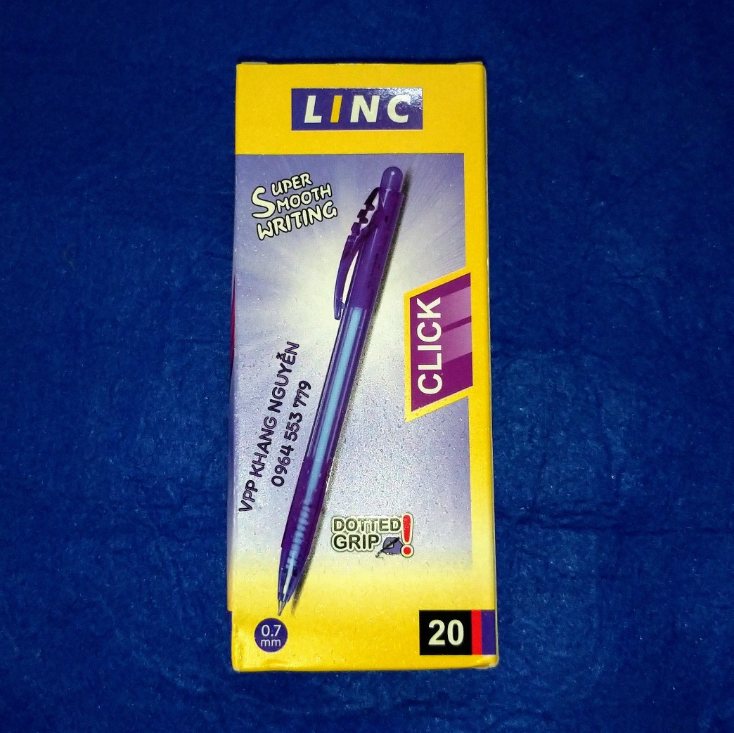 [HCM]BÚT BI LINC CLICK ẤN ĐỘ (HỘP 20 CÂY)