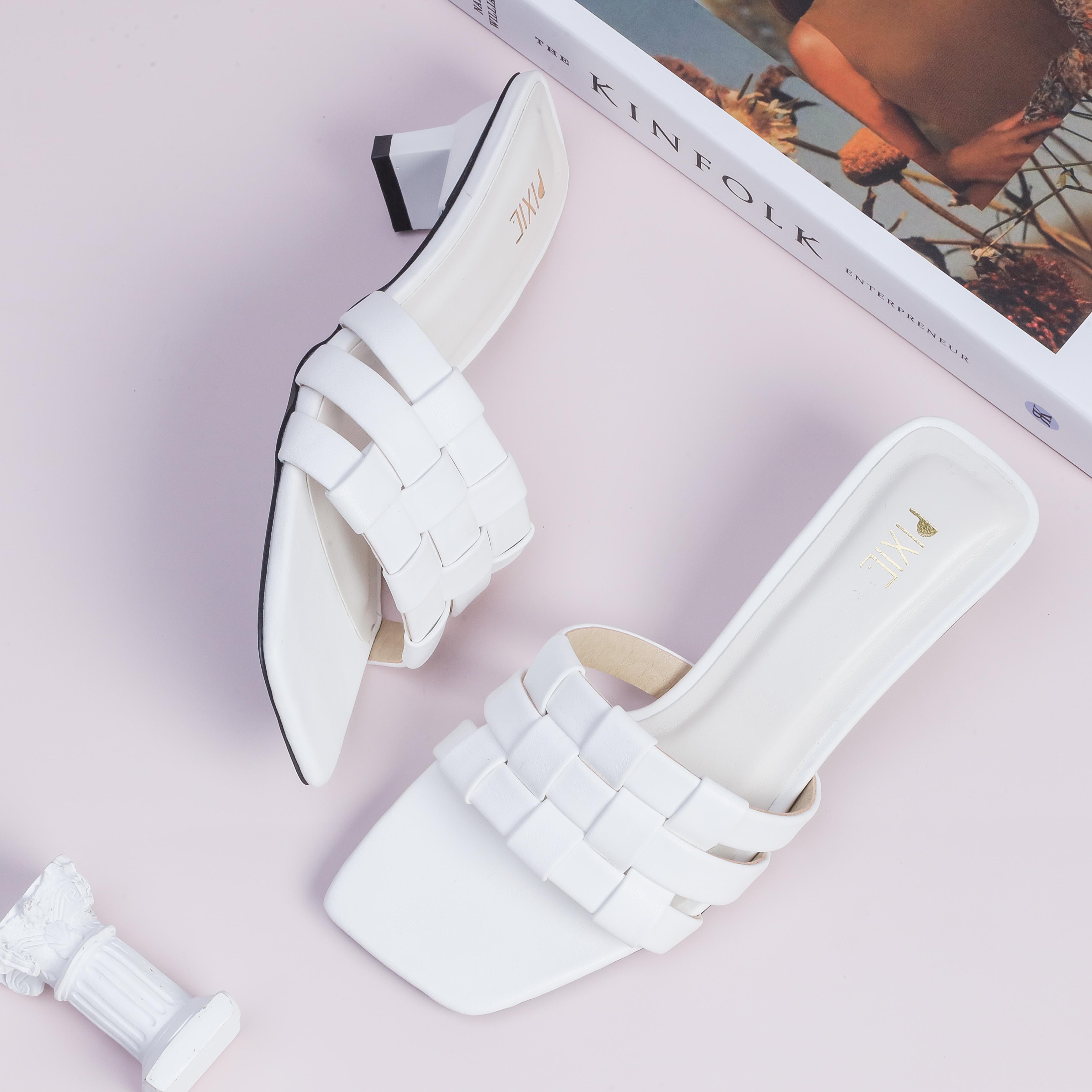 [Form nhỏ] Guốc Cao Gót 5cm Quai Đan Pixie H071