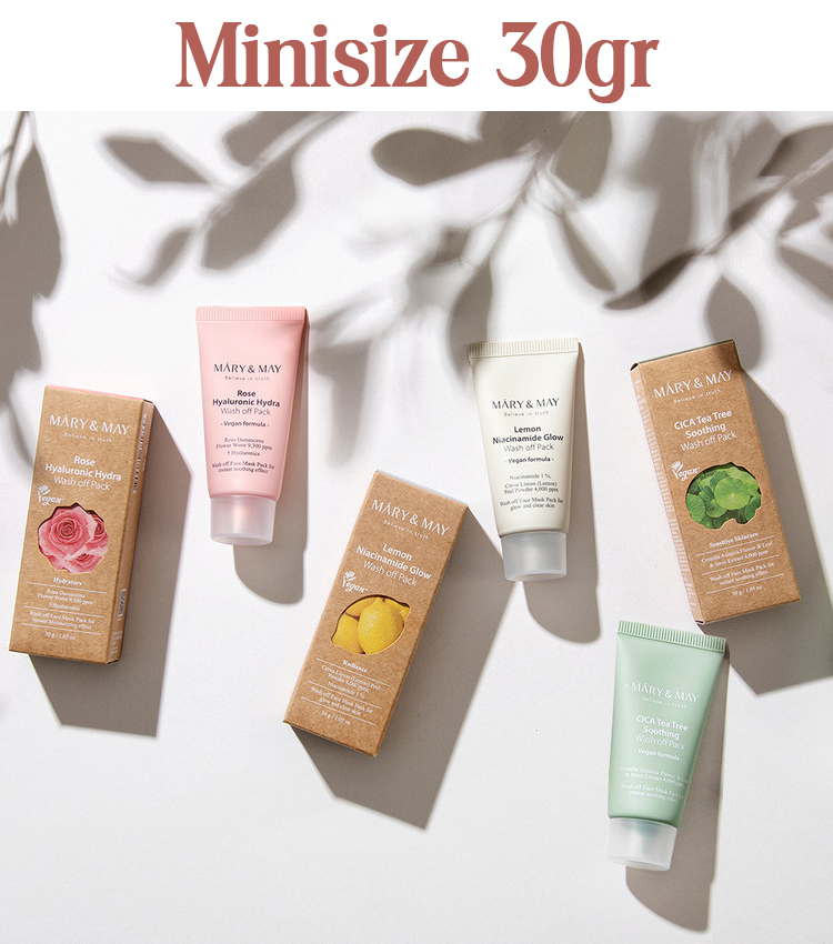 [Nhacuabeautyholic] Mặt nạ đất sét MARY & MAY WASH OFF MASK PACK