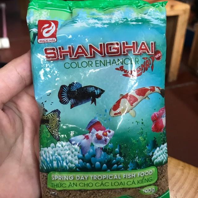 Cám cá Shanghai thức ăn cho cá lên màu 100g size 1mm.