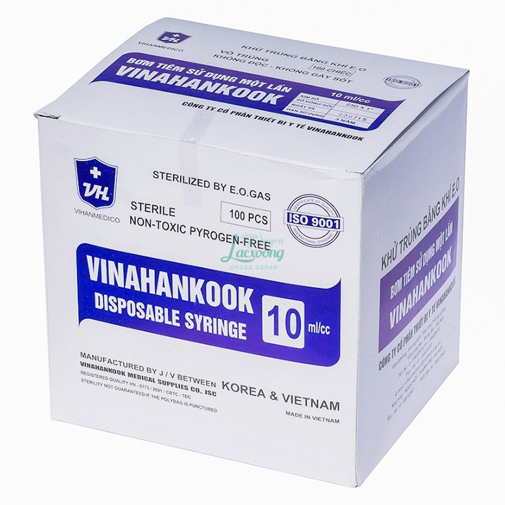 [HCM]Bơm tiêm 10cc Vinahankook hộp 100 cây