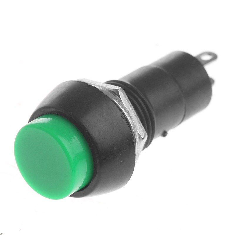 Set 5 công tắc nút nhấn SPST DS-11A mini (Xanh lá / Đỏ) - Nút bấm tự khóa Ac 250v 3a