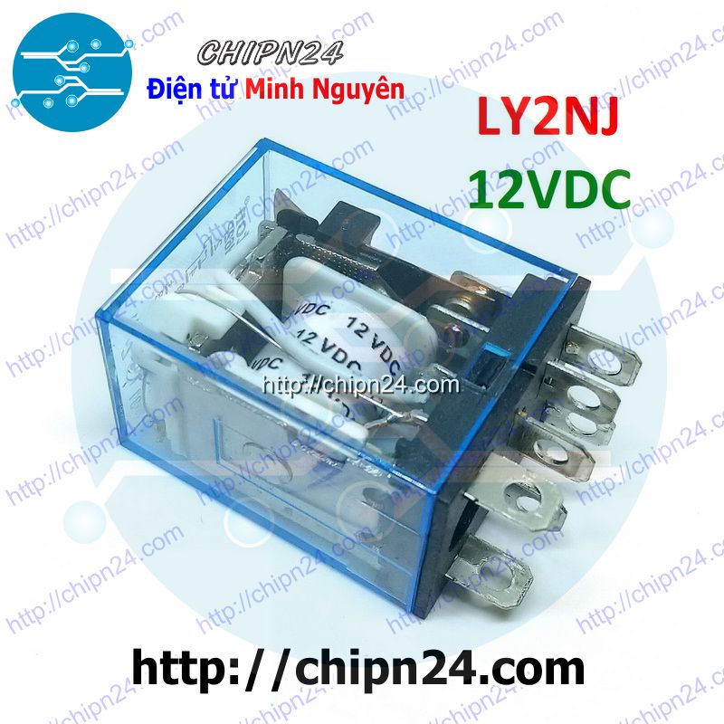 Relay kiếng 8 chân 10a 12vdc