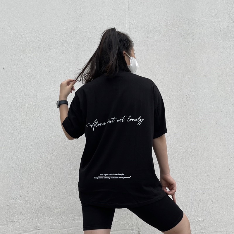 Áo thun cotton VEGSIVIR - ALONE BUT NOT LONELY