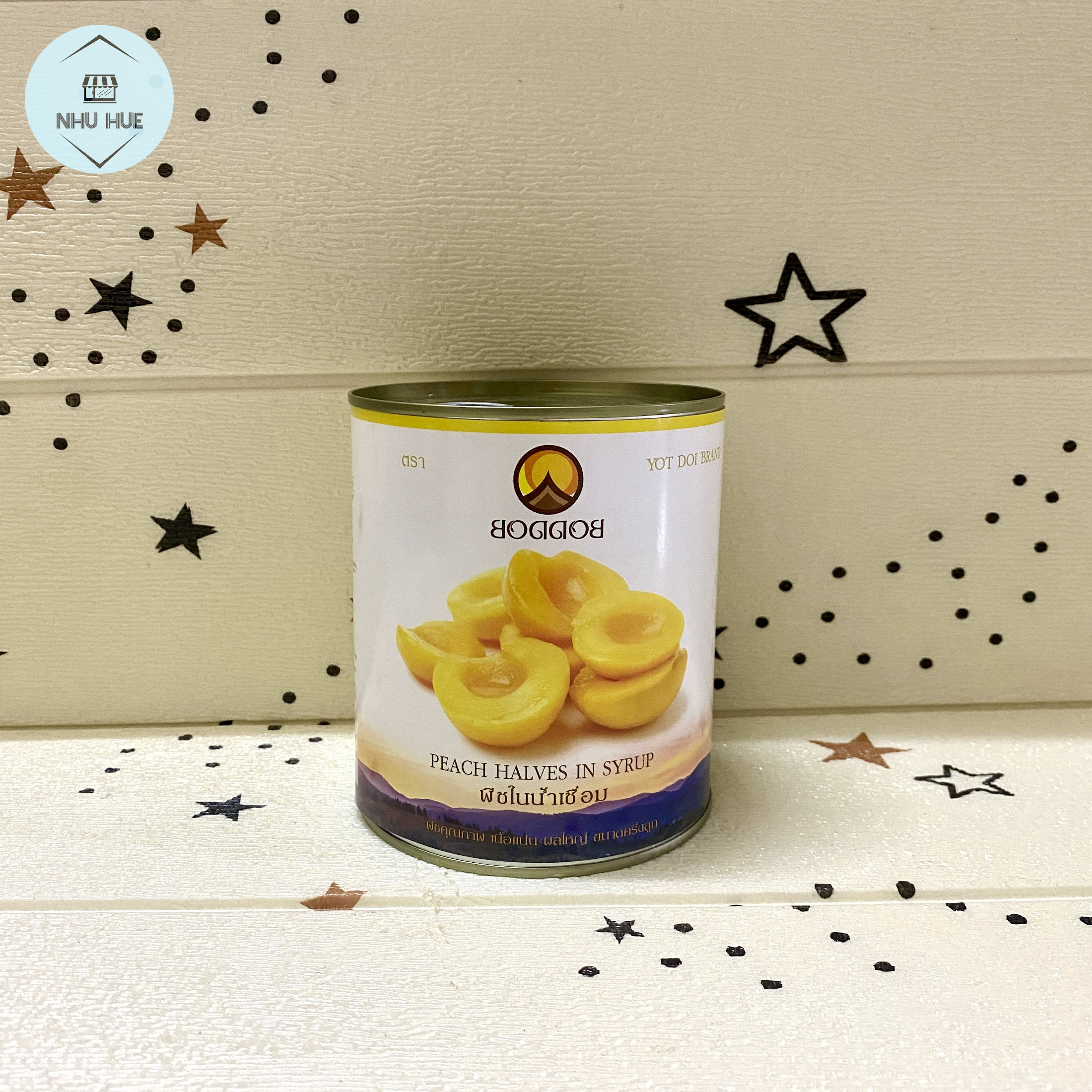 Đào ngâm đóng lon Thái Lan Yot Doi (Lon 820g)