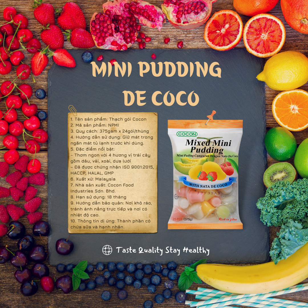 Thạch Rau Câu Trái Cây Cocon 375g