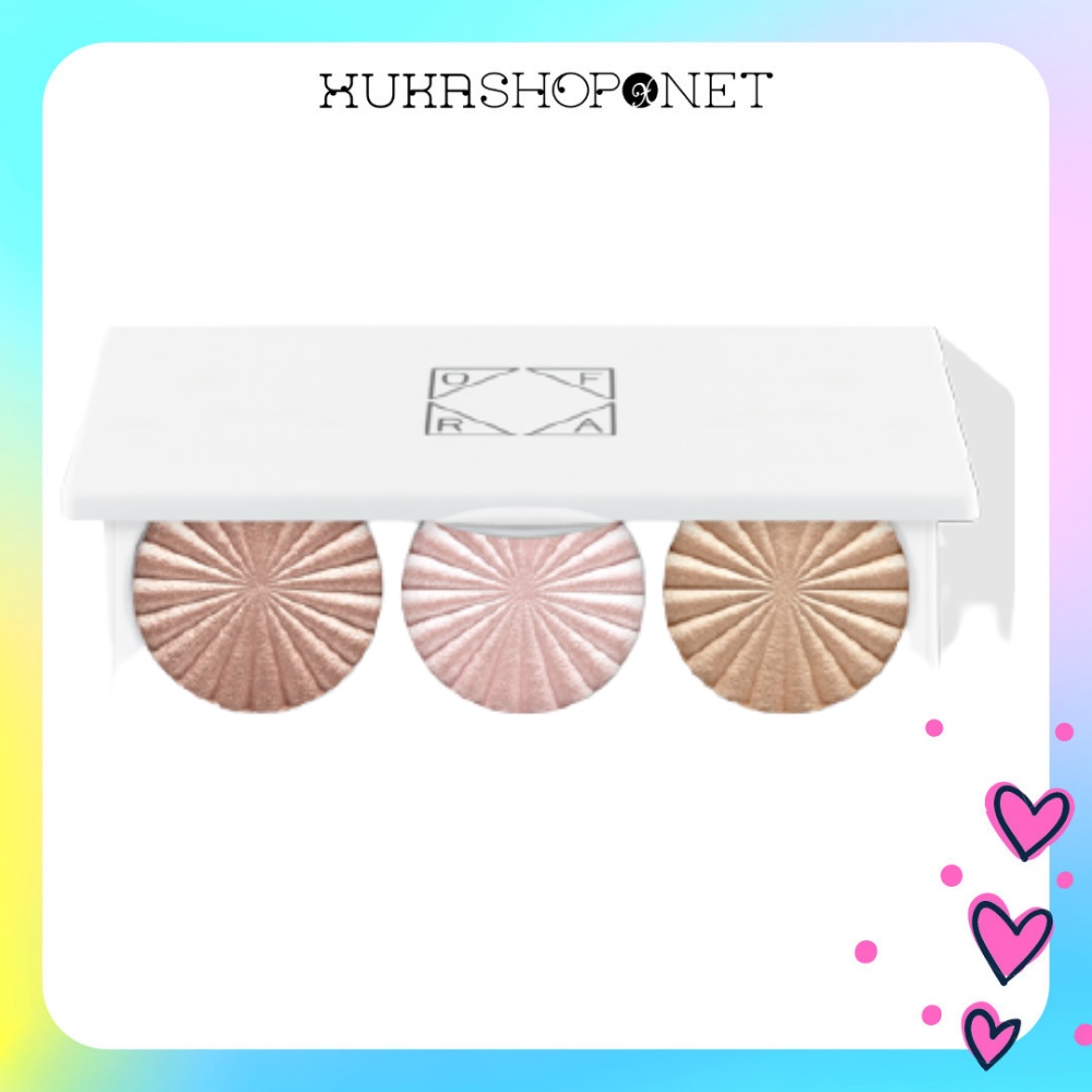 Bảng Phấn Bắt Highlight Ofra Midi Palette 3 Ô Màu Trang Điểm Tiện Dụng