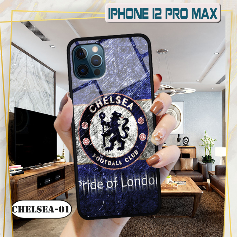 Ốp kính 3D IPHONE 12 PRO MAX - in biểu tượng đội bóng