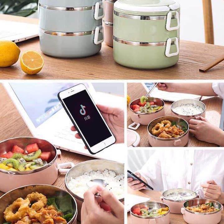 Cặp Lồng 4 Tầng Giữ Nhiệt Lúa Mạch