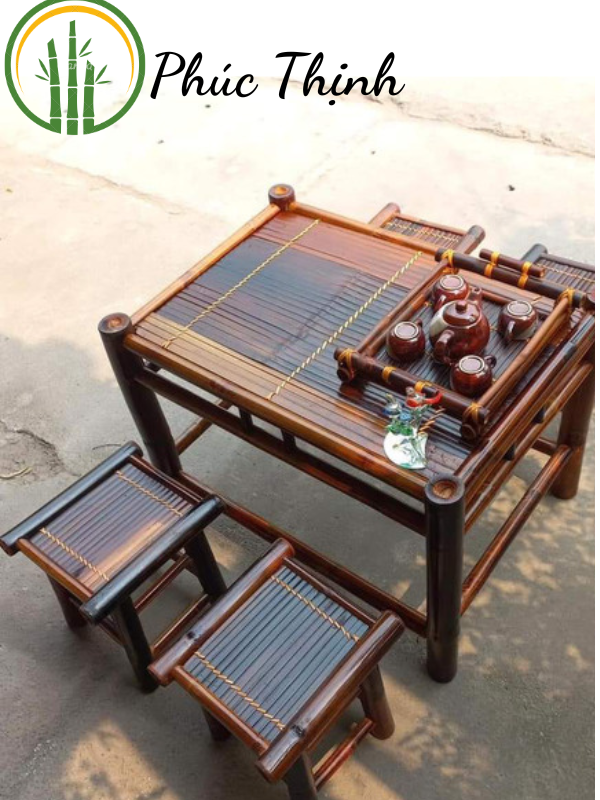 Bàn ghế tre tự nhiên