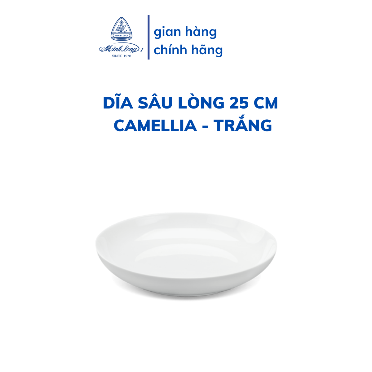 Tô, Chén, Dĩa Sứ Cao Cấp Minh Long - Camellia - Trắng