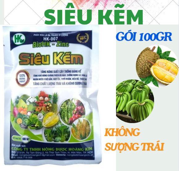 Combo 3 GÓI - PHÂN BÓN VI LƯỢNG SIÊU KẼM (GÓI 100GR)