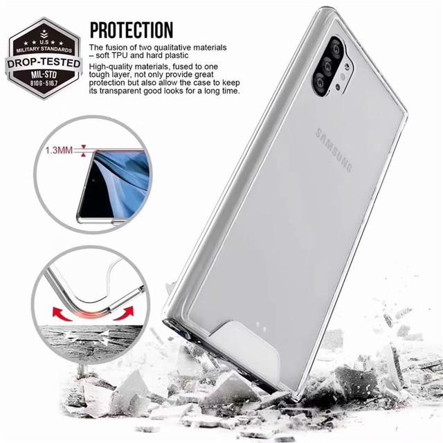 Ốp dẻo Samsung Note 10+ / Note 10 Plus (Loại đẹp, Trong suốt)