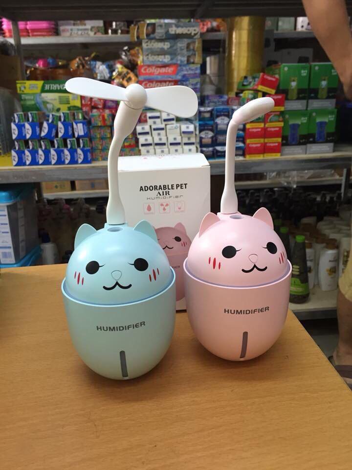 Máy phun sương tạo ẩm mini 3IN1 (Phun sương - Đèn- Quạt)