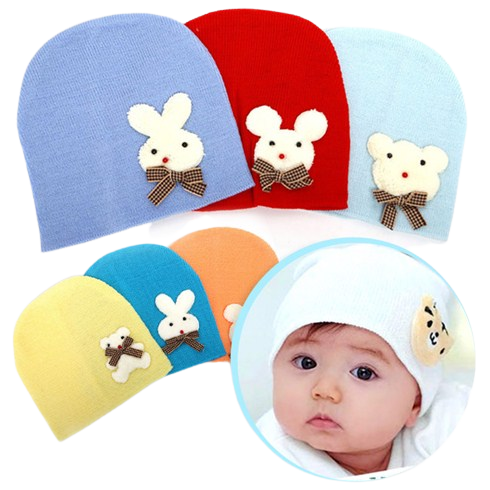 [HCM] Nón Len Gấu Mềm giữ ấm Cho Bé 0 - 12 tháng tuổi