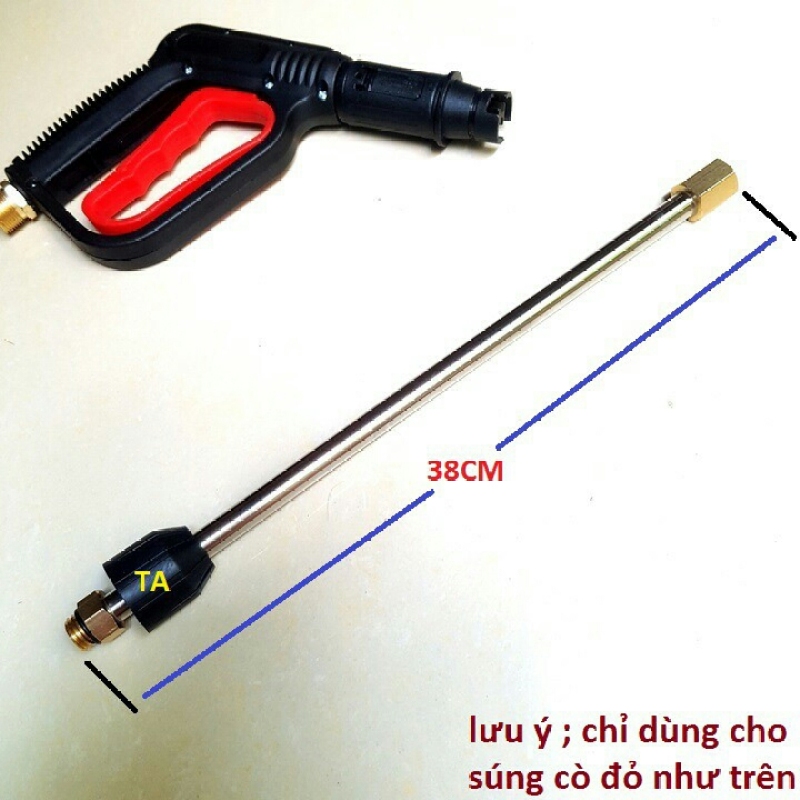 Ống nối dài súng rửa xe áp lực cao của máy xịt rửa áp lực - Dài 38cm
