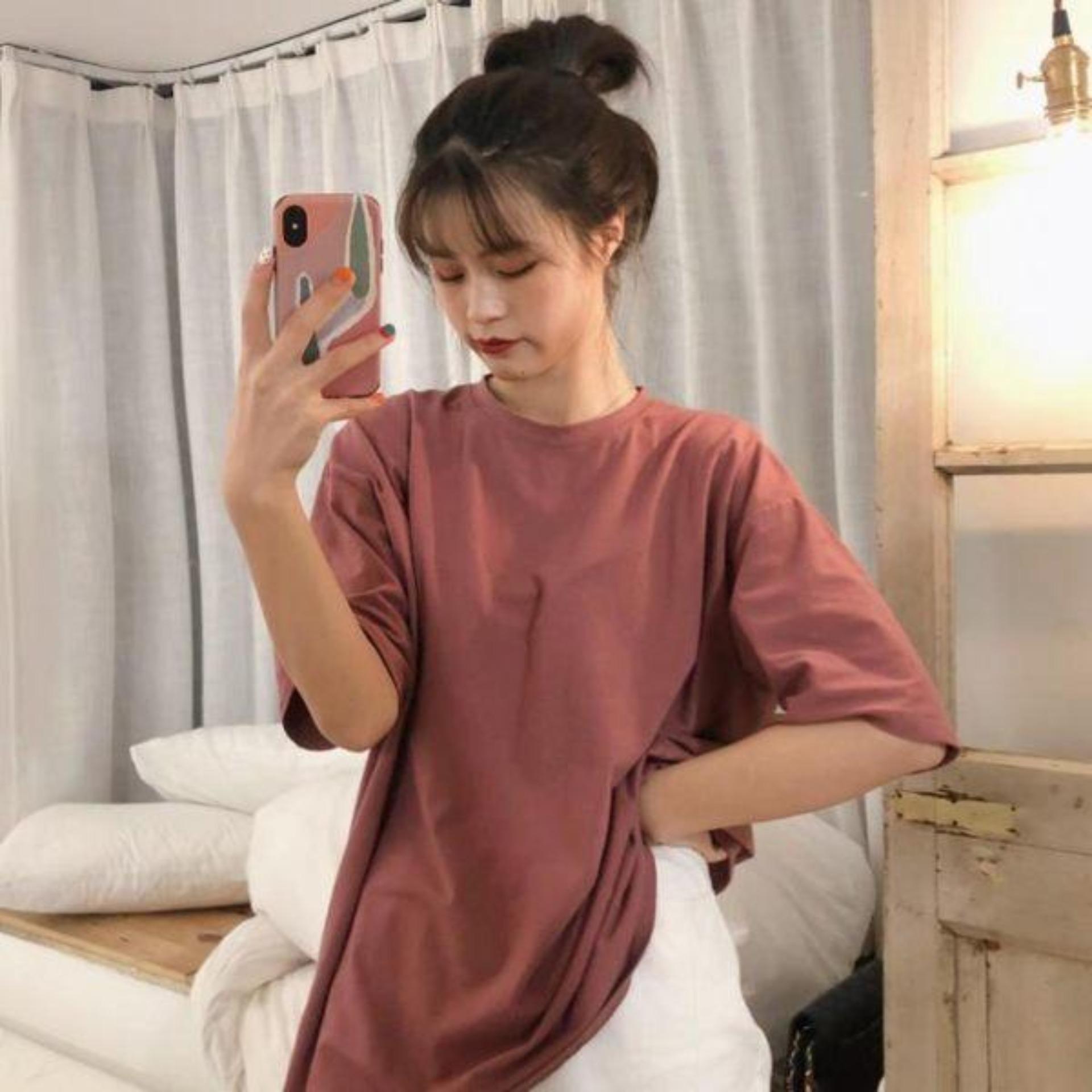 áo thun nữ, ao thun nu, áo kiểu nữ xinh đẹp, áo thun nữ trơn form rộng giấu quần thời trang nhiều màu