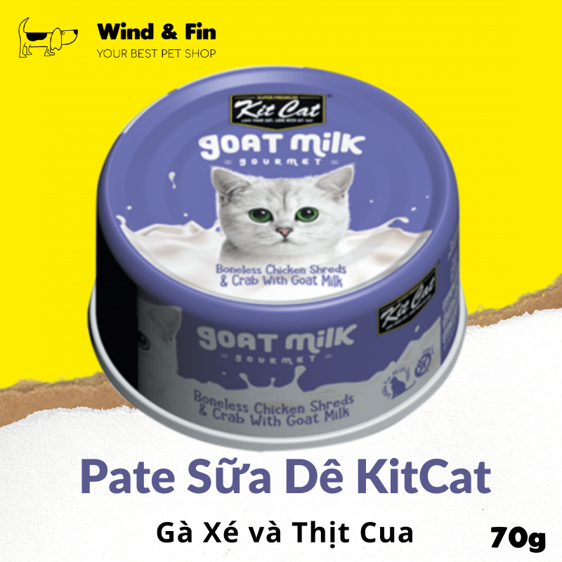 Pate Cho Mèo KitCat Thịt Gà và Sữa Dê 70g