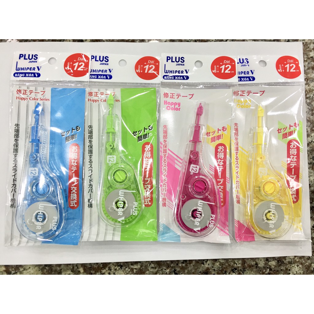 [HCM]Băng Xóa kéo và Ruột băng xóa lớn PLUS WH-105T-HAPPY COLOUR