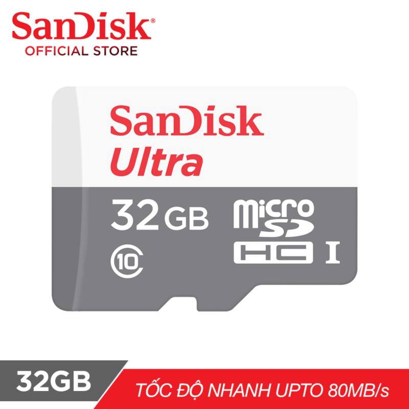 Thẻ nhớ MicroSDHC SanDisk Ultra 32GB 80MB/s (Xám) - Chính hãng