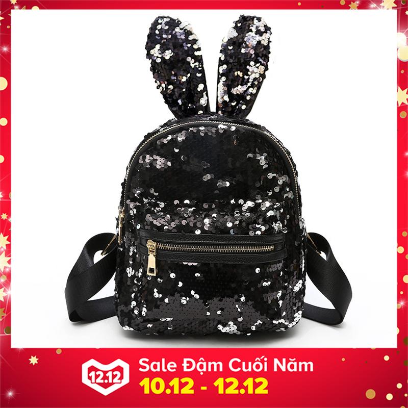 Balo thỏ sequin lấp lánh beri - balo003 - balo004