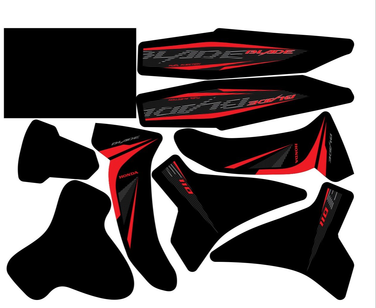 Tem TRÙM WAVE BLADE 110 ĐỎ ĐEN